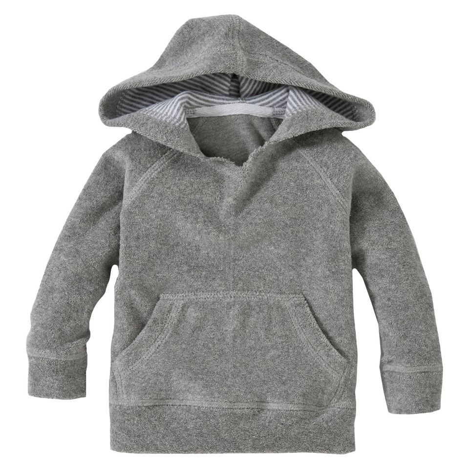 Burts Bees Baby Toddler Boys Hooded Sweatshirt   Fog 2T