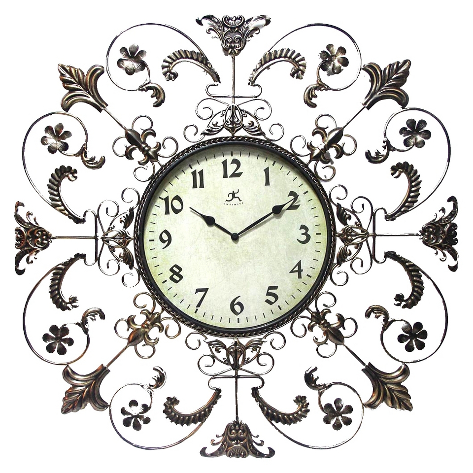 Infinity French Country Decorative Clock   Cream