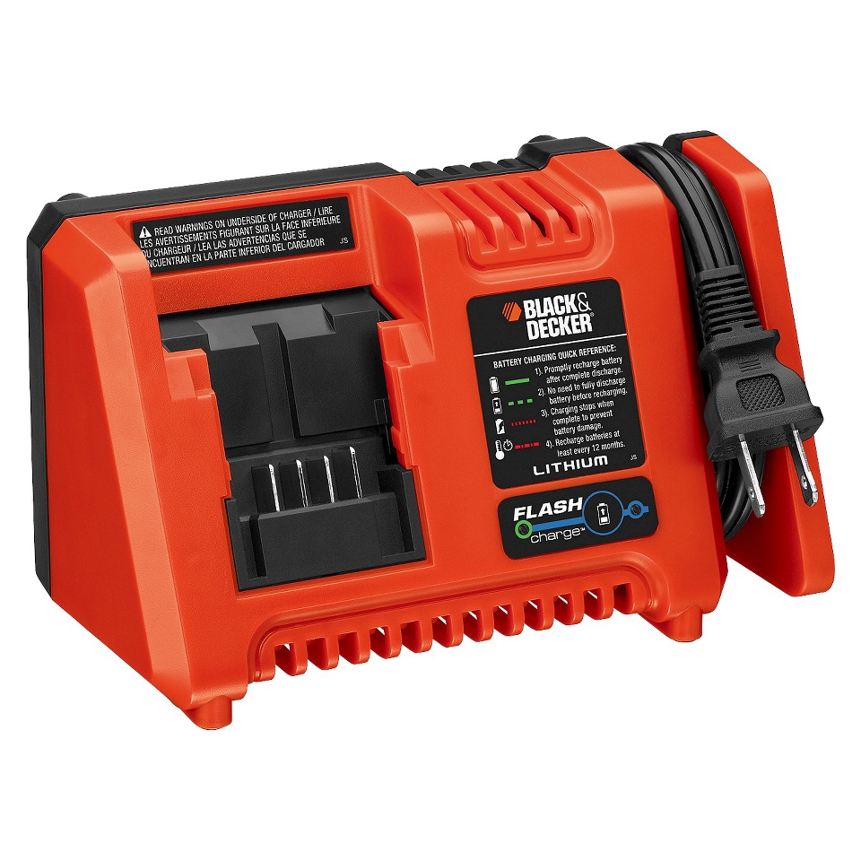 Black & Decker Lithium Ion Fast Charger with Flash Charge