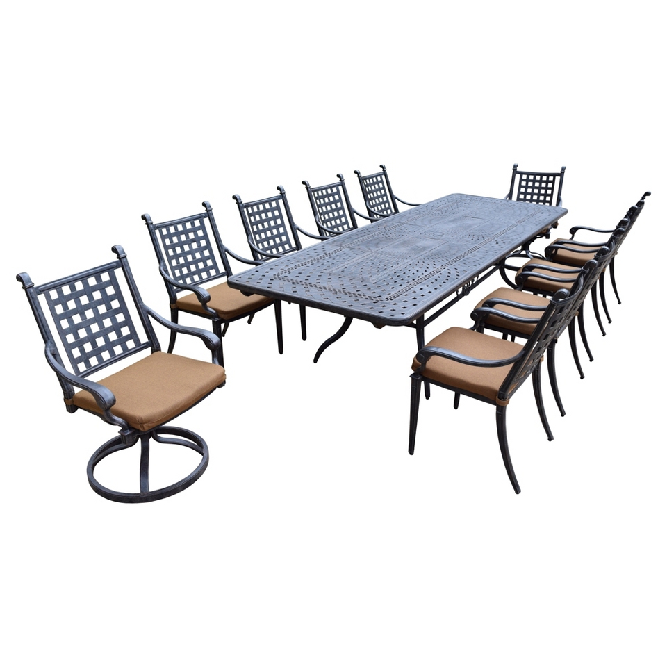 Rosemont 11 Piece Aluminum Patio Dining Furniture Set