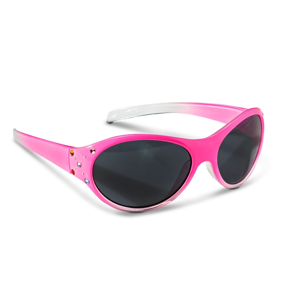 Xhilaration Girls Oval Rhinestone Sunglasses   Pink