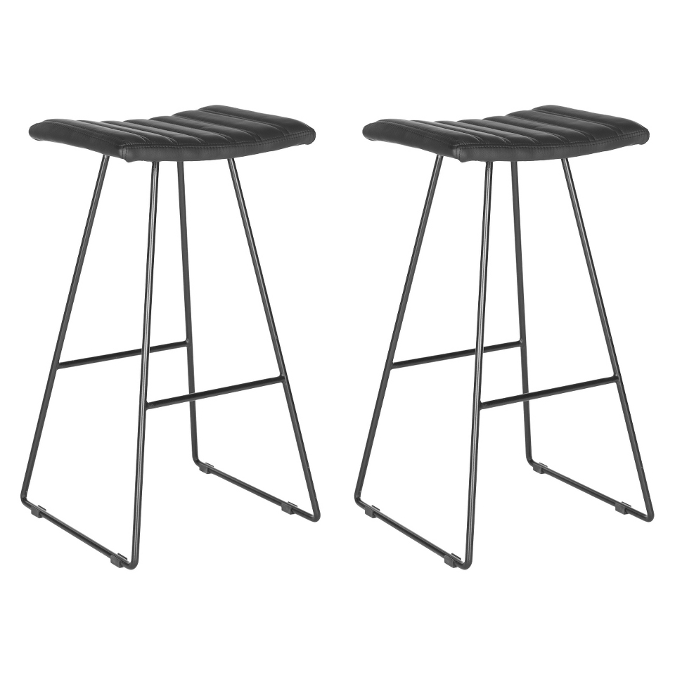 Barstool Safavieh Gia Barstool   Black   Set of 2