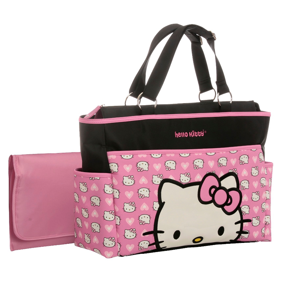 Hello Kitty Diaper Bag Tote   Black/Pink