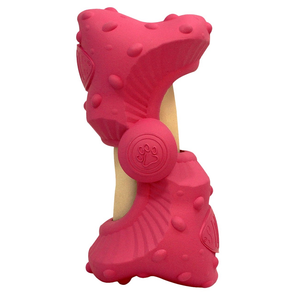 Ruffhide Pet Treat Holder Natural Rubber Toy   Pink (Mini M)