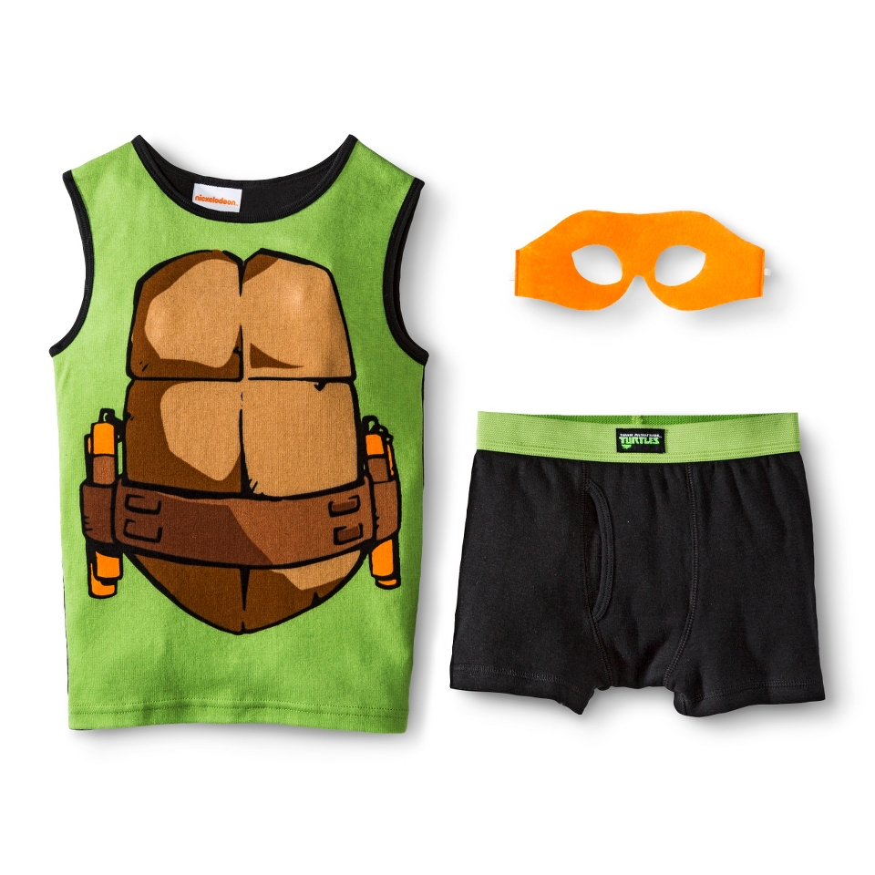 Teenage Mutant Ninja Turtles Michelangelo Boys Tank/Underwear Set w/ Mask  