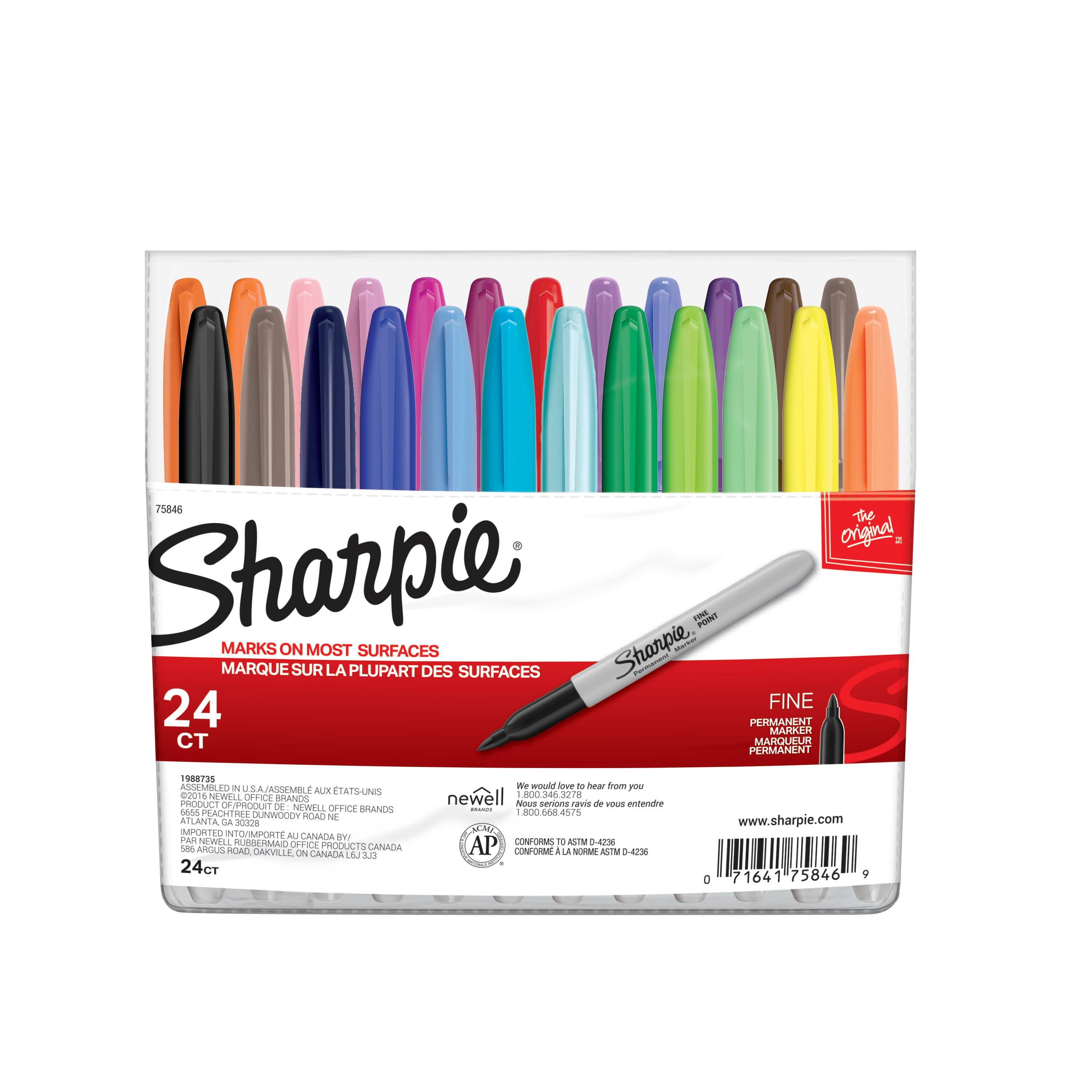 Sharpie Fine Point Permanent Markers - Assorted (24 Per Set)