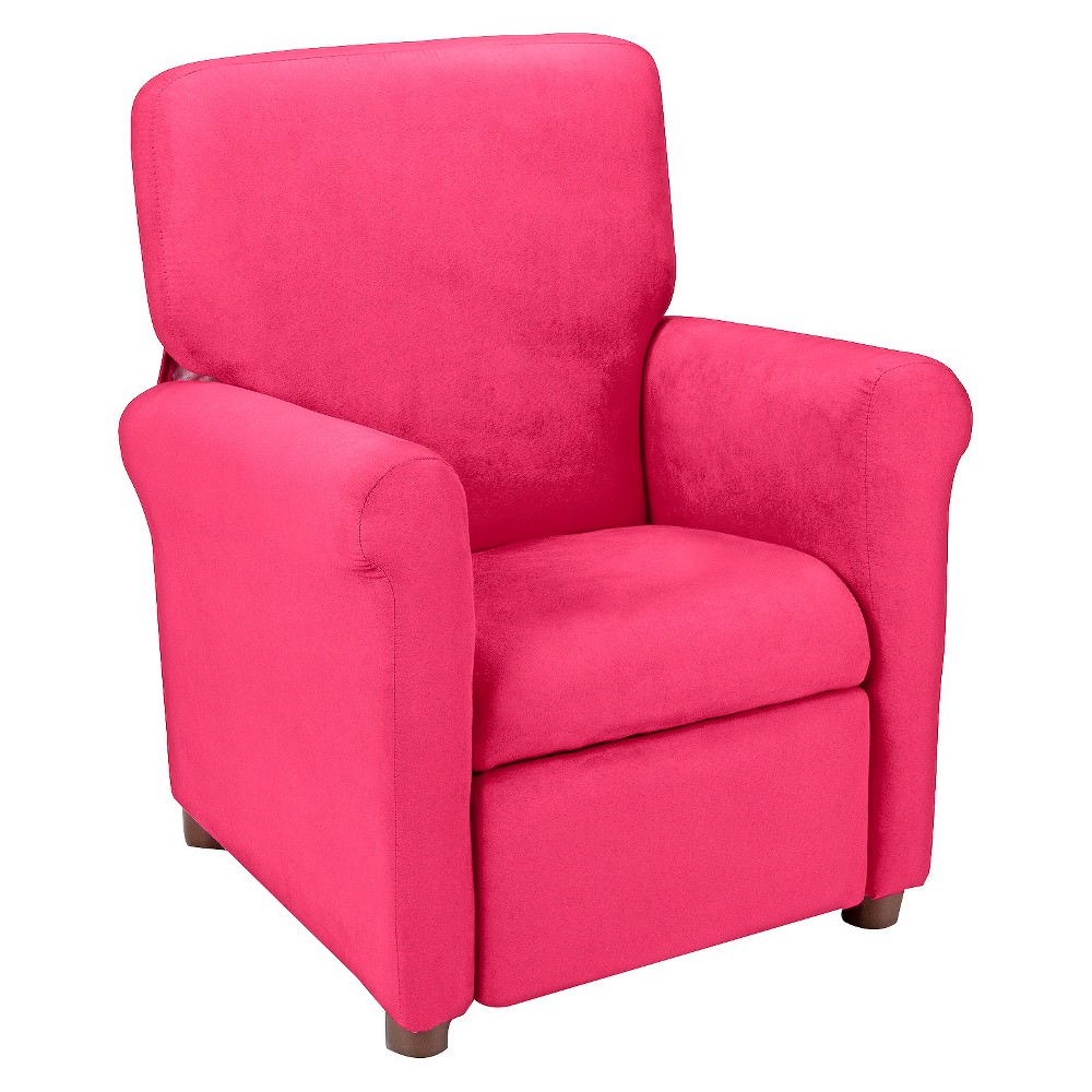 Kids Urban Reclining Chair - Racy Pink Microfiber - Crew Furniture