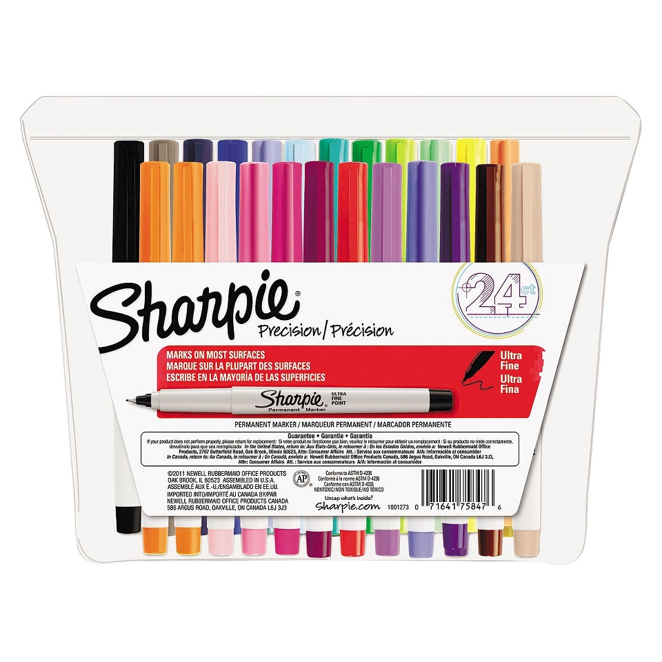 Sharpie Ultra Fine Point Permanent Markers   Assorted (24 Per Set)