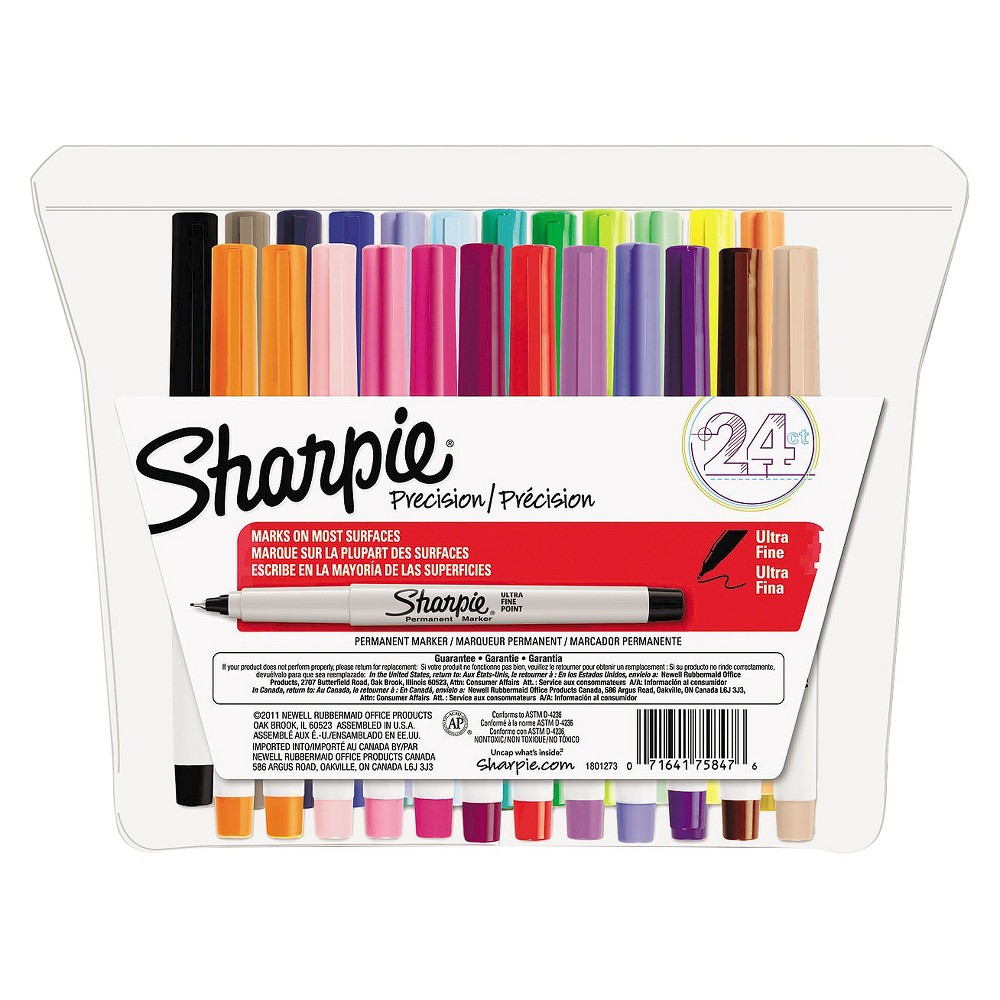 Sharpie Ultra Fine Point Permanent Markers - Assorted (24 Per Set)