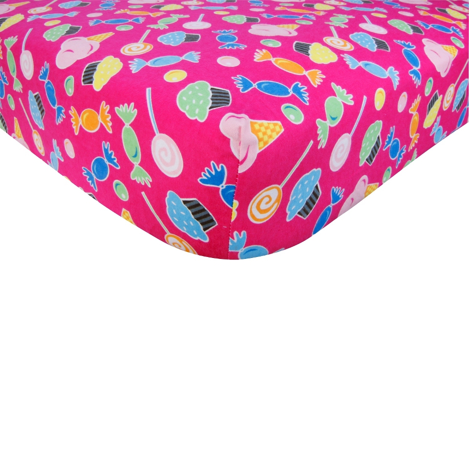 Candy Flannel Fitted Crib Sheet