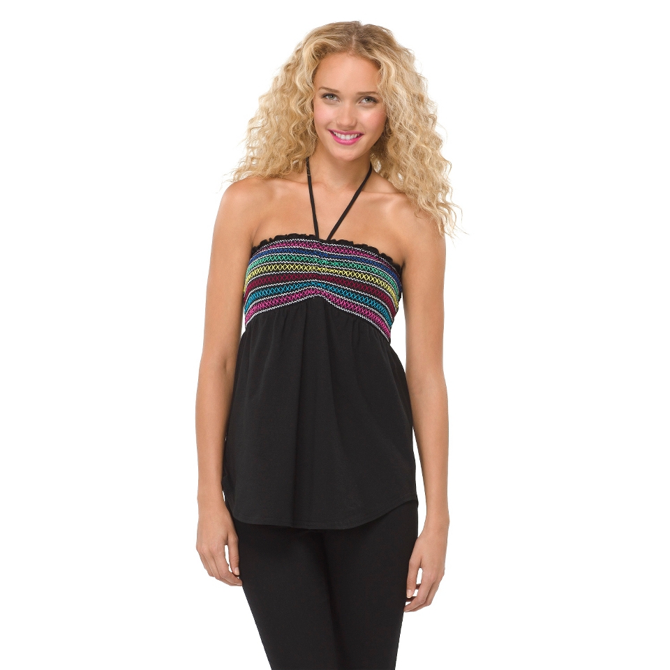 Juniors Smocked Tube Top   Black L(11 13)