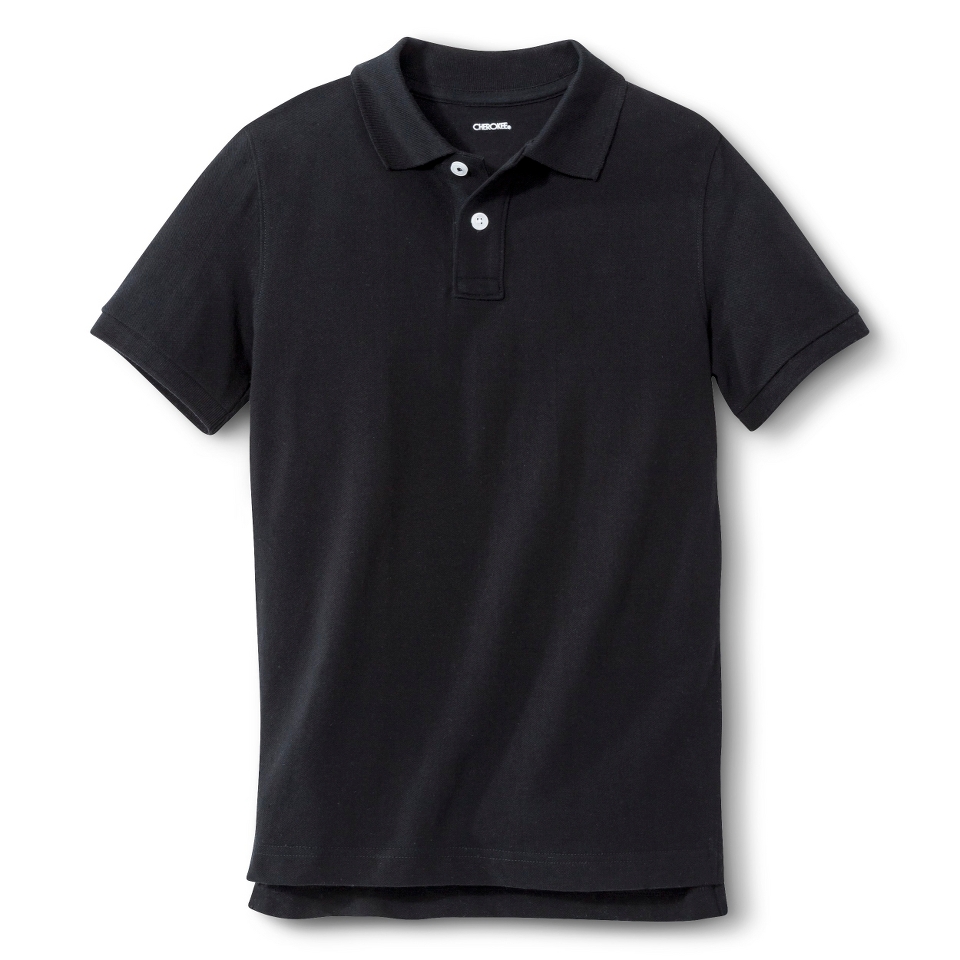 Boys Solid Polo   Ebony XS