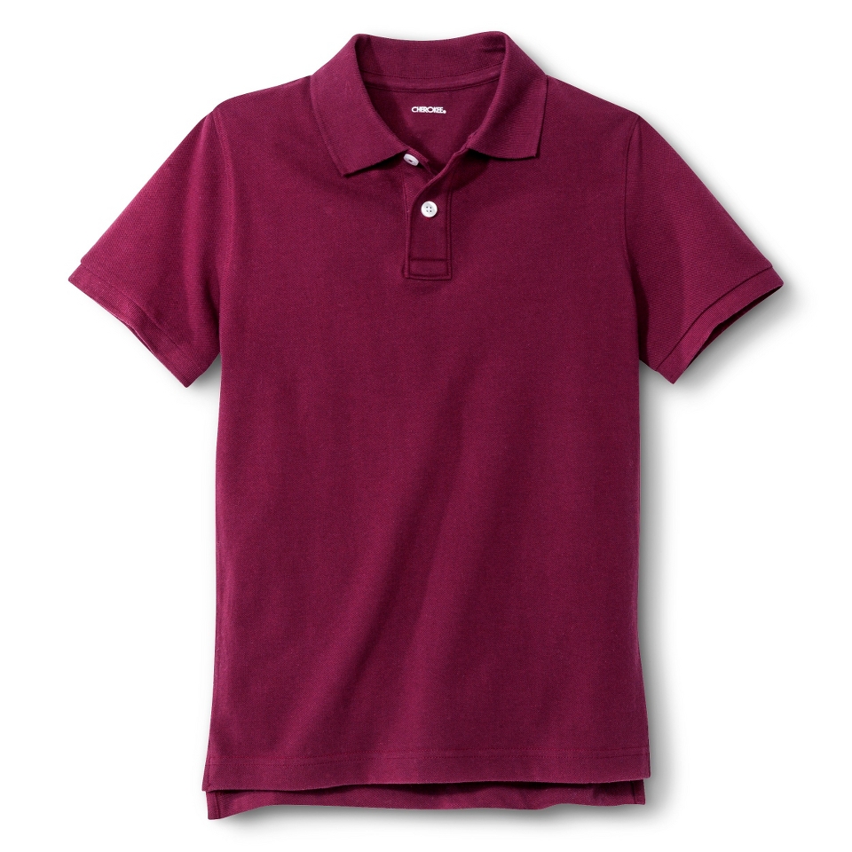 Boys Solid Polo   Burgundy M