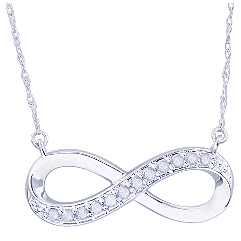 0.25 CT.T.W. Diamond Infinity Loop Pendant in Sterling Silver