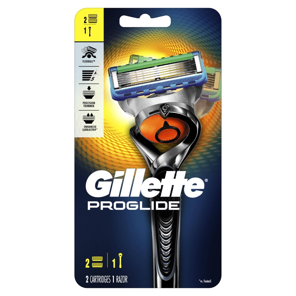 Gillette Fusion ProGlide Razor with FlexBall Handle Technology with 2 Razor