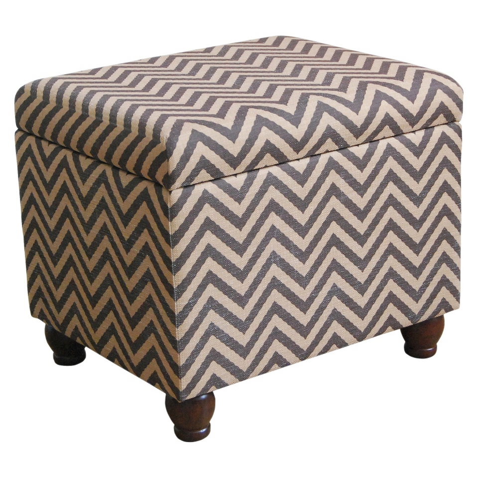 Storage Bench Kinfine Medium Storage Bench   Brown / White Chevron