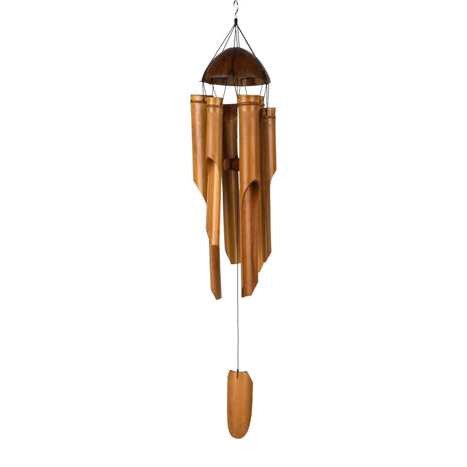 Asli Arts   Half Coconut Bamboo Chime   Large