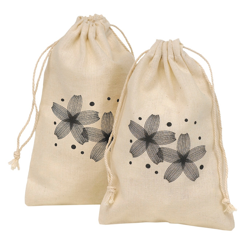 Mod Flower Favor Bags   Beige