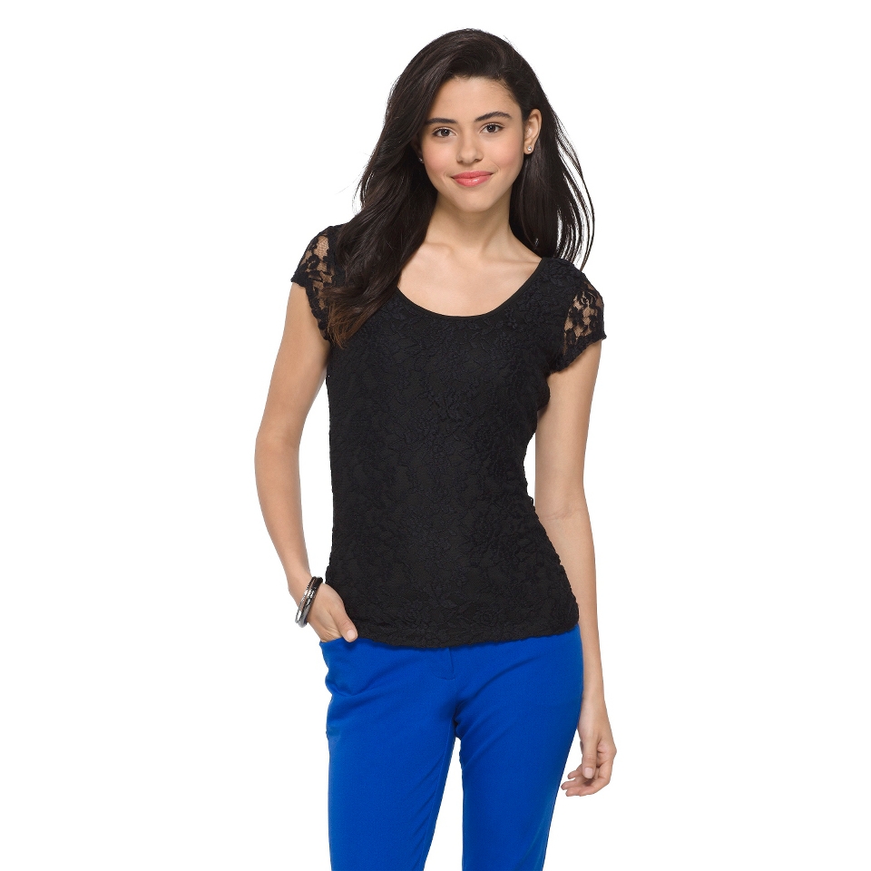 Juniors Lace Top   Black L