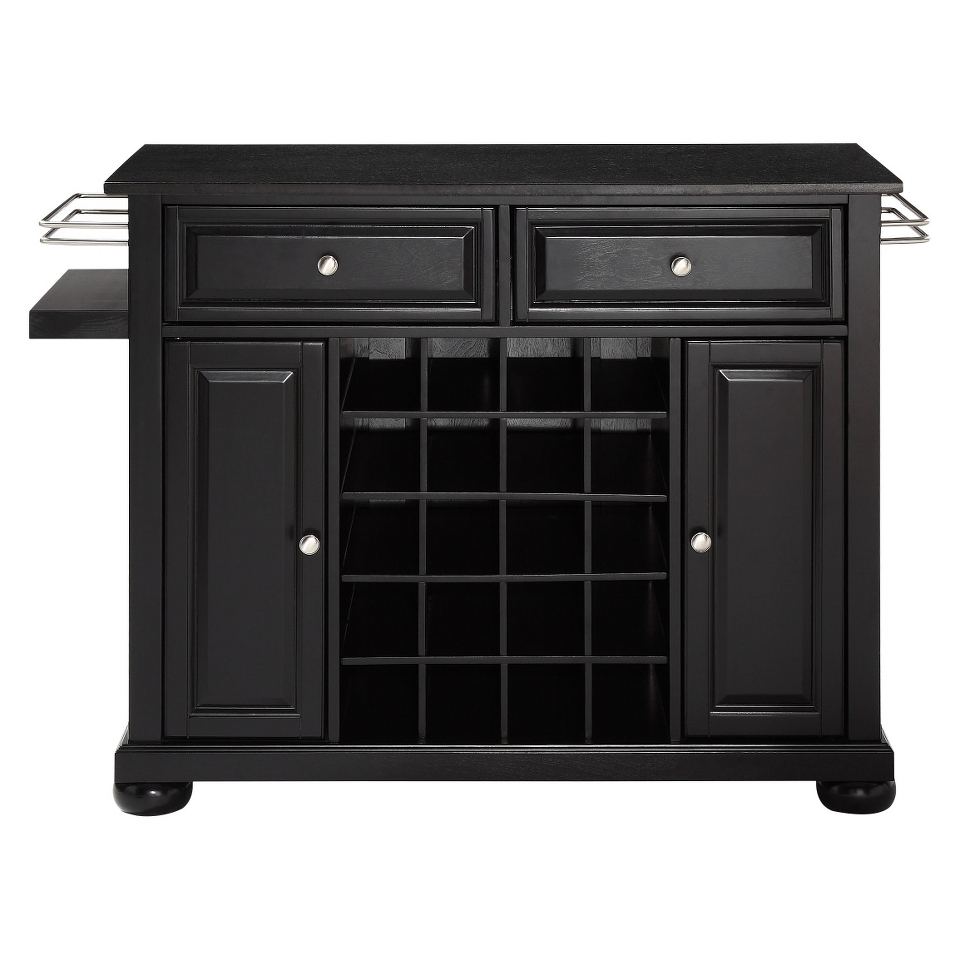 Bar Crosley Alexandria Wine Island Black Granite Top   Black