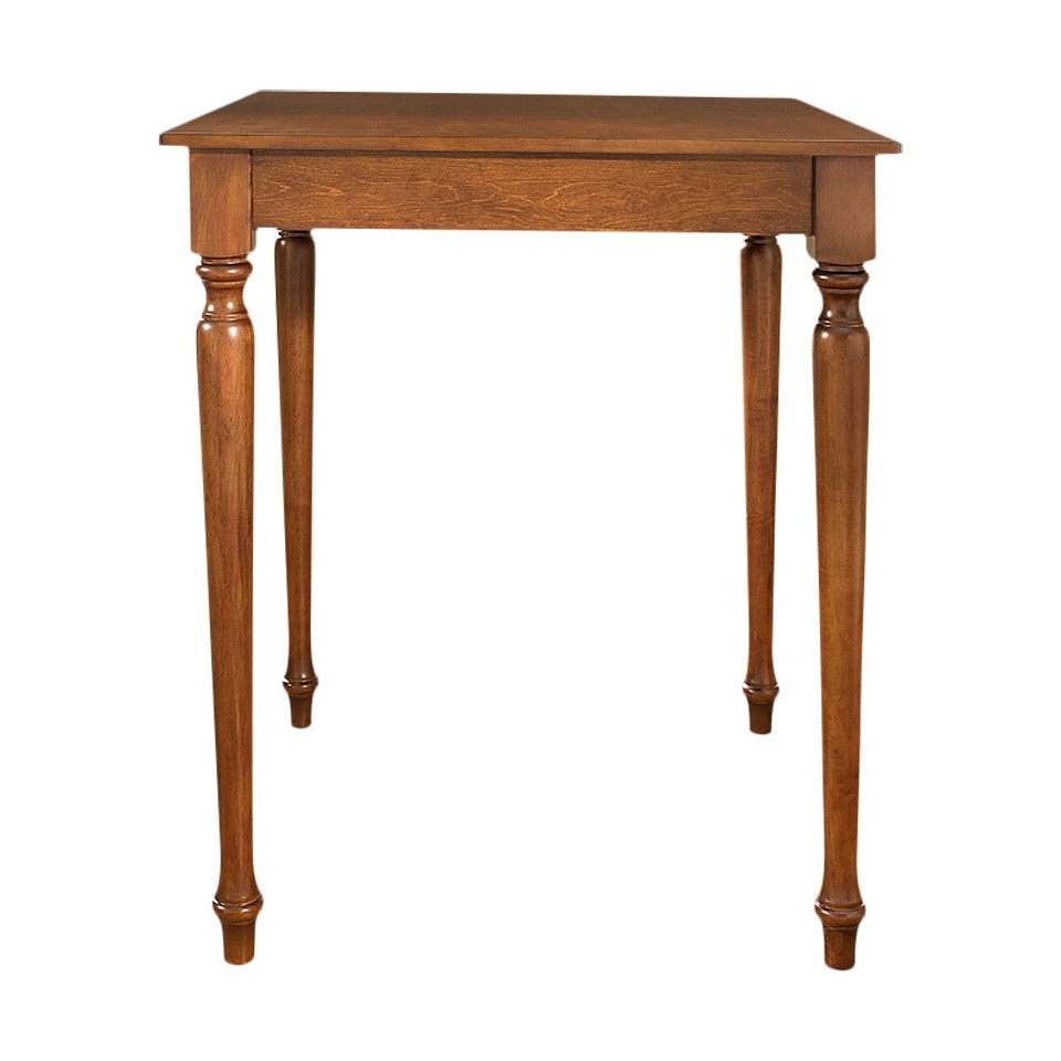 Dining Table Crosley Turned Leg Pub Table Set   Red Brown (Cherry)