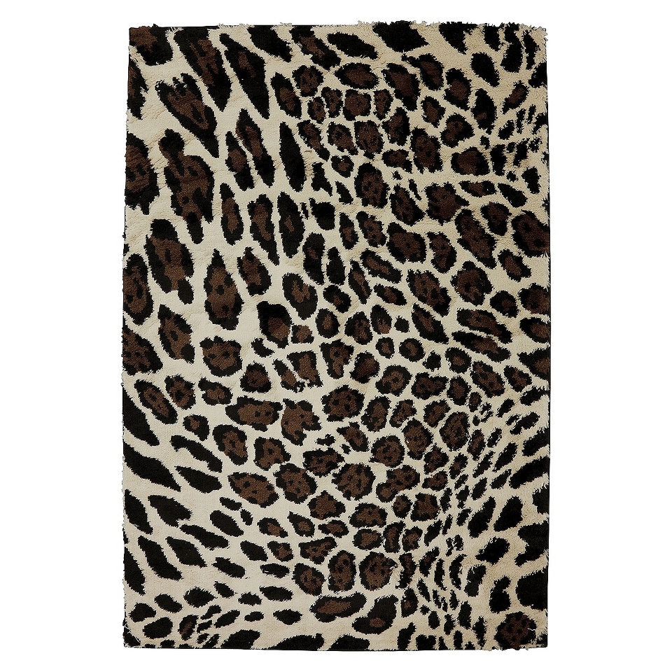 Mohawk Bronx Cheetah Area Rug   Black/Tan (34X56)