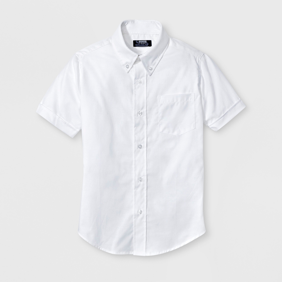 French Toast Boys School Uniform Short Sleeve Oxford Shirt   White 16