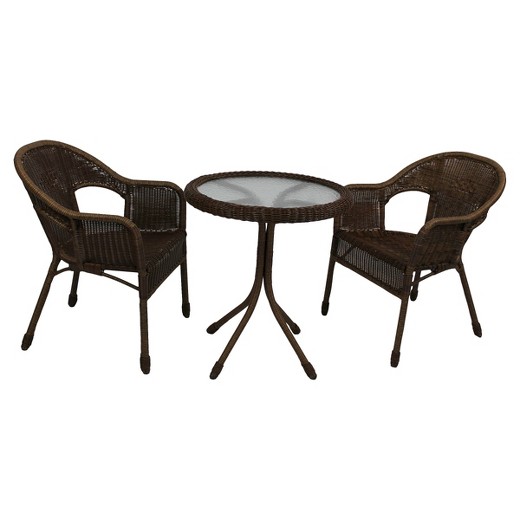 Chelsea 3Piece Wicker Patio Bistro Furniture Set Target