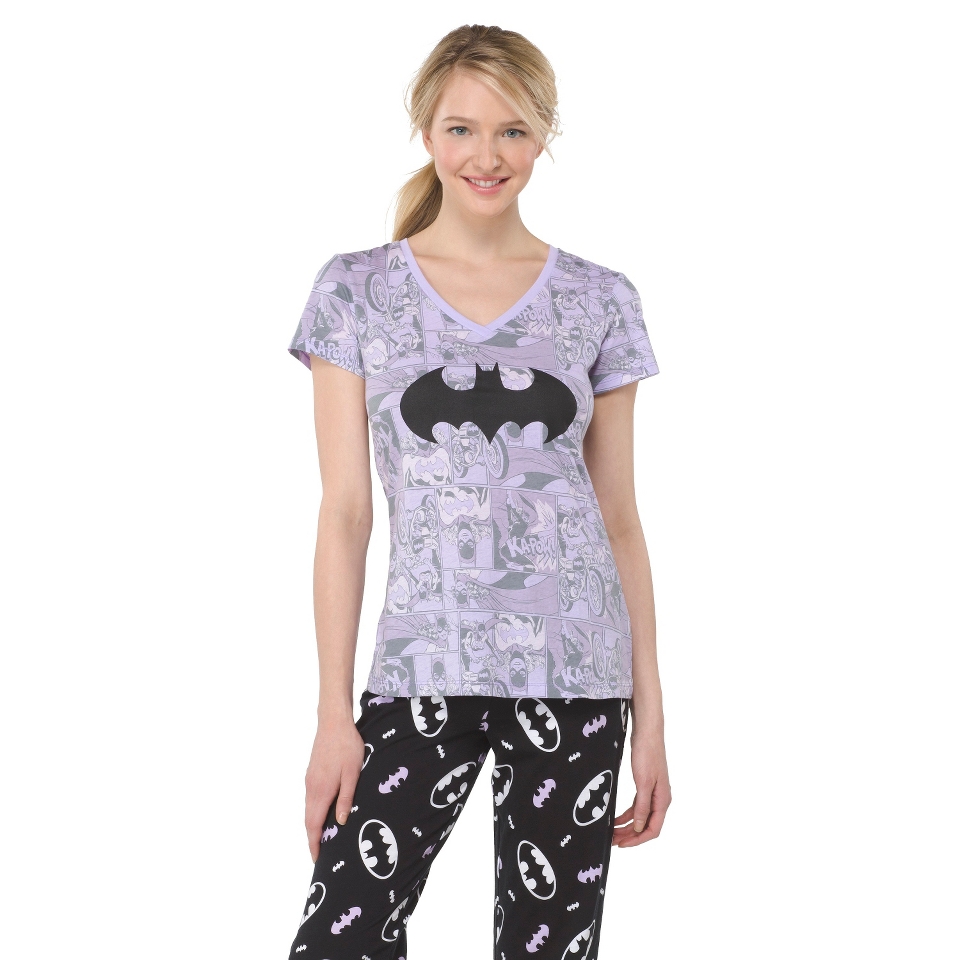 Batman Juniors Sleep Top   Purple XS(1)