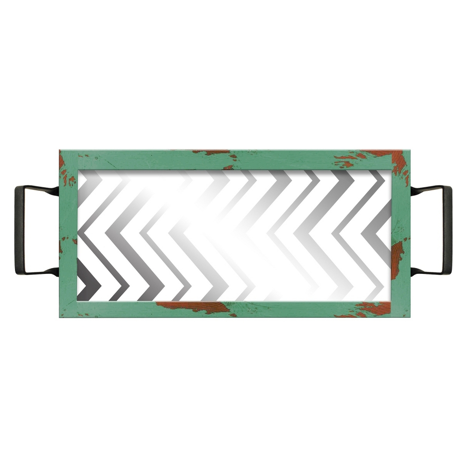 Rustic Chevron Decorative Tray   8x16