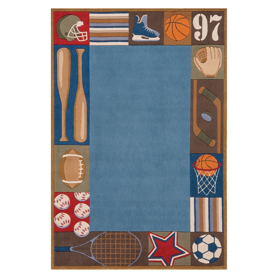 All Star Sports Area Rug   Blue (8x10)