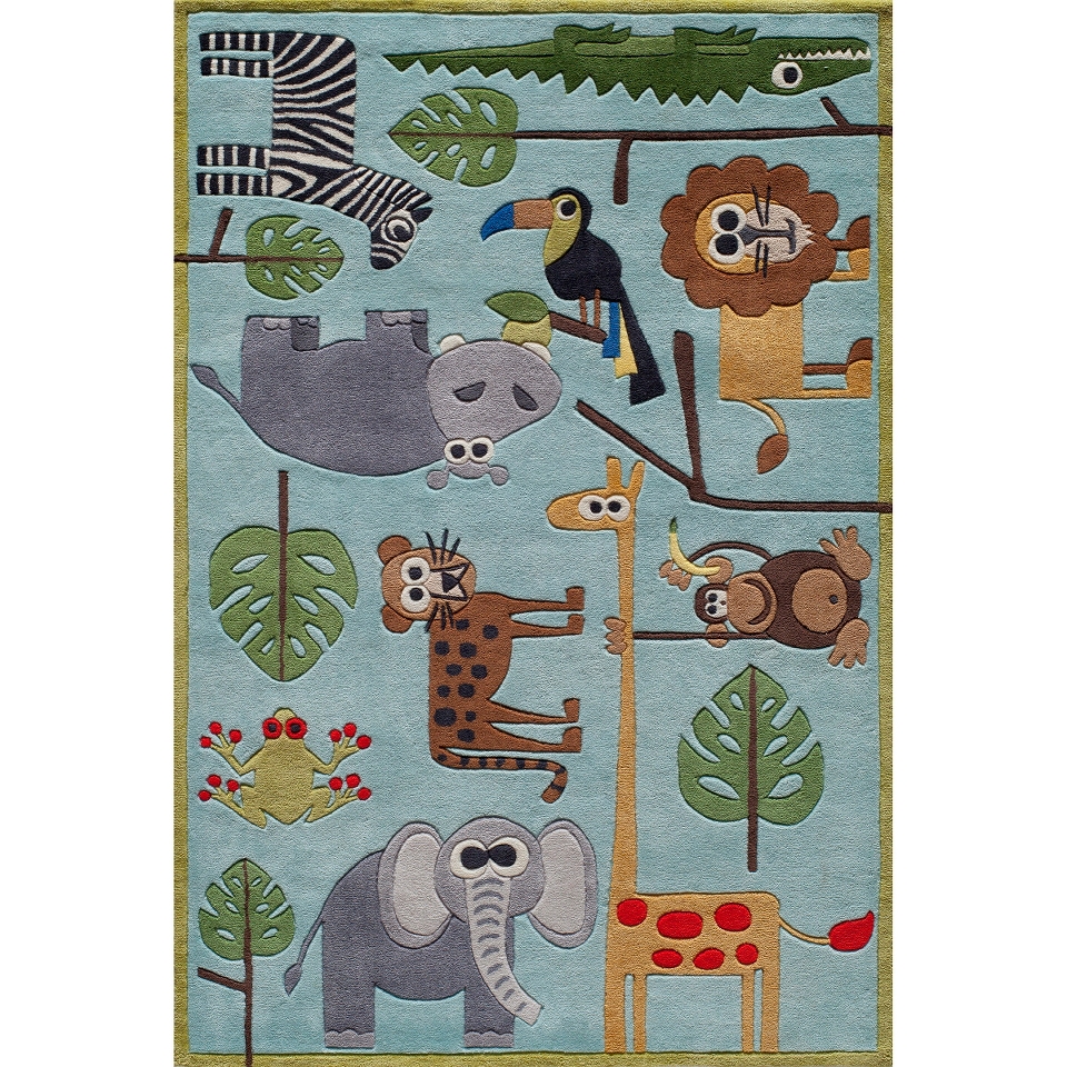 Animals Area Rug   Blue (8x10)