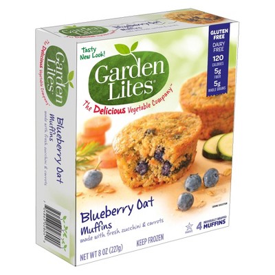 Garden Lites Veggie Blueberry Oat Veggie Muffins 8oz 4pk Target