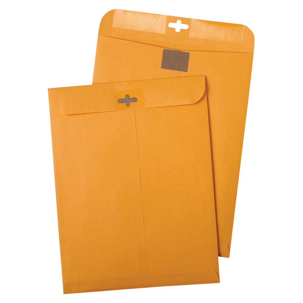 Quality Park Postage Saving ClearClasp Envelopes - Brown (100 Box)