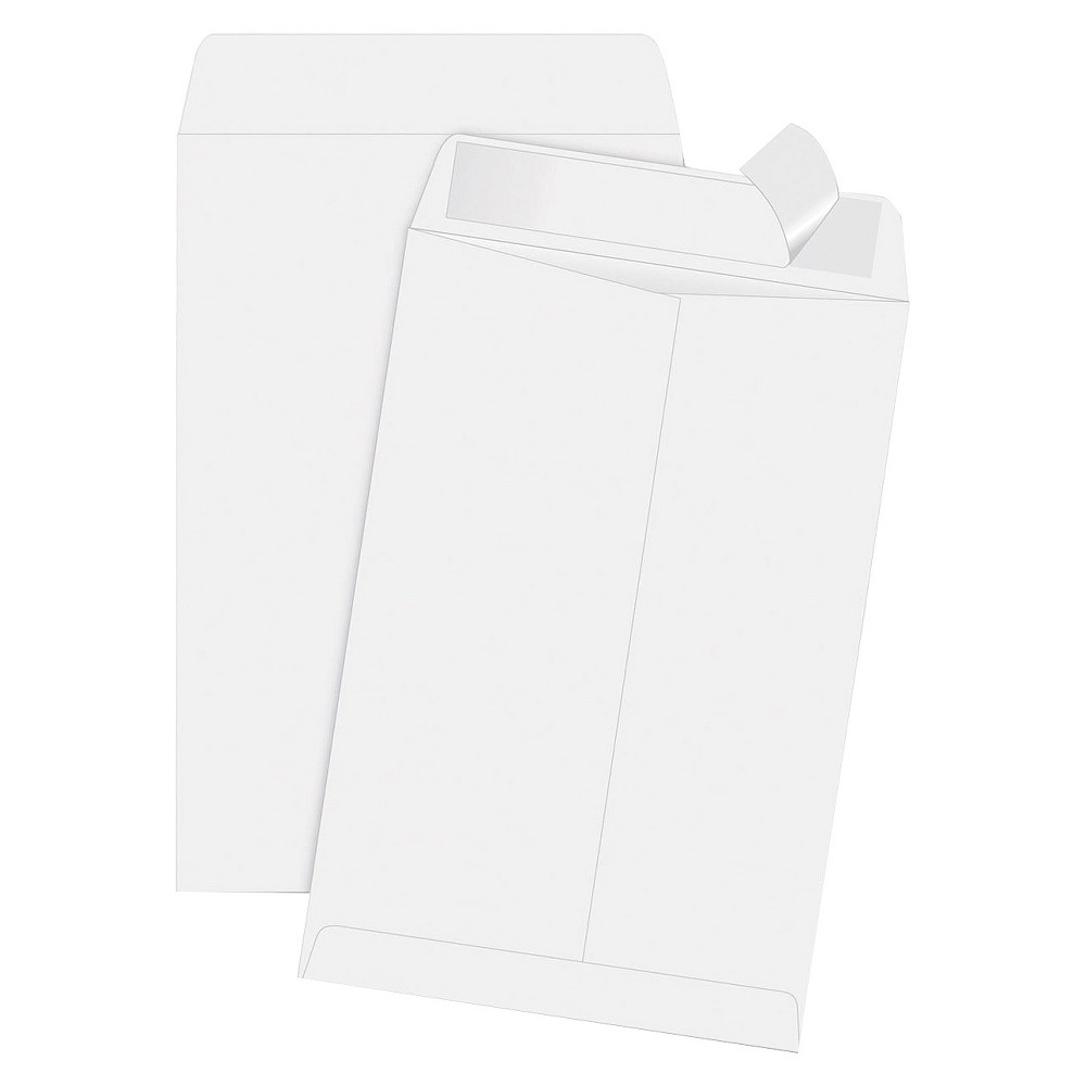 Quality Park QUA44334 Redi-Strip Envelopes Plain 6.5 in. x 9.5 in. 100-BX White