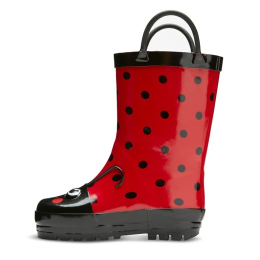 Toddler Girls' Ladybug Rain Boots - Red : Target