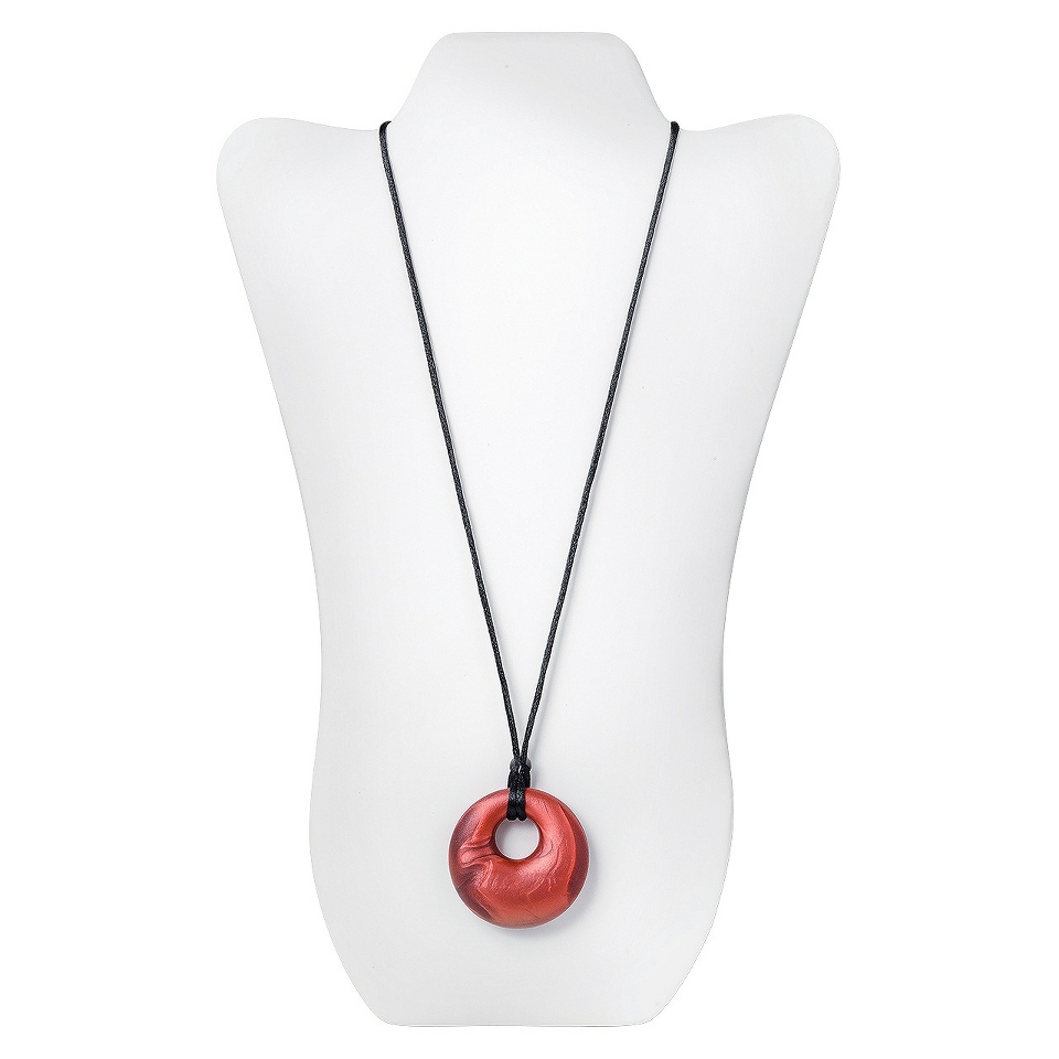 Nixi by Bumkins Gemma Silicone Pendant Teething Necklace   Ruby