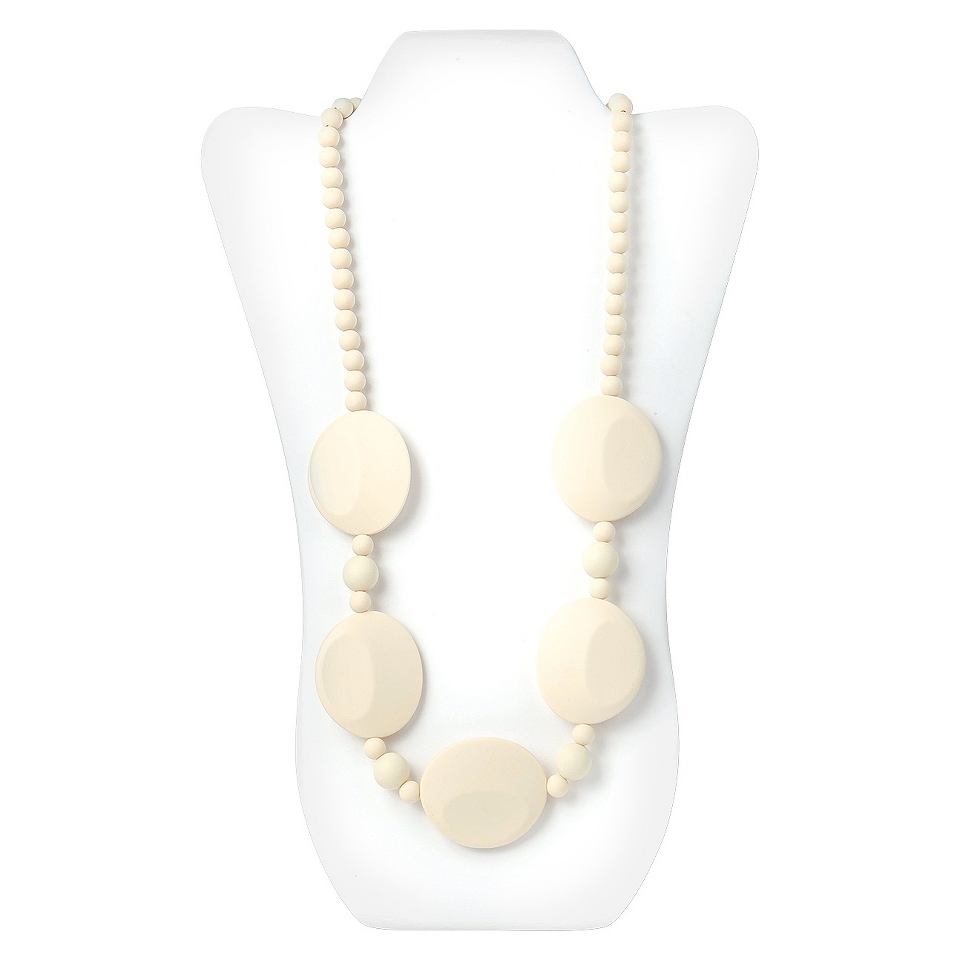 Nixi by Bumkins Pietra Silicone Teething Necklace   White