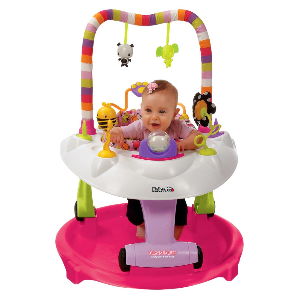 Kolcraft Baby Sit & Step 2-1 Activity Center - Pink