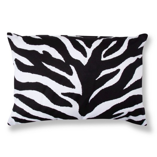 Black&White Zebra Print Oblong Throw Pillow (20