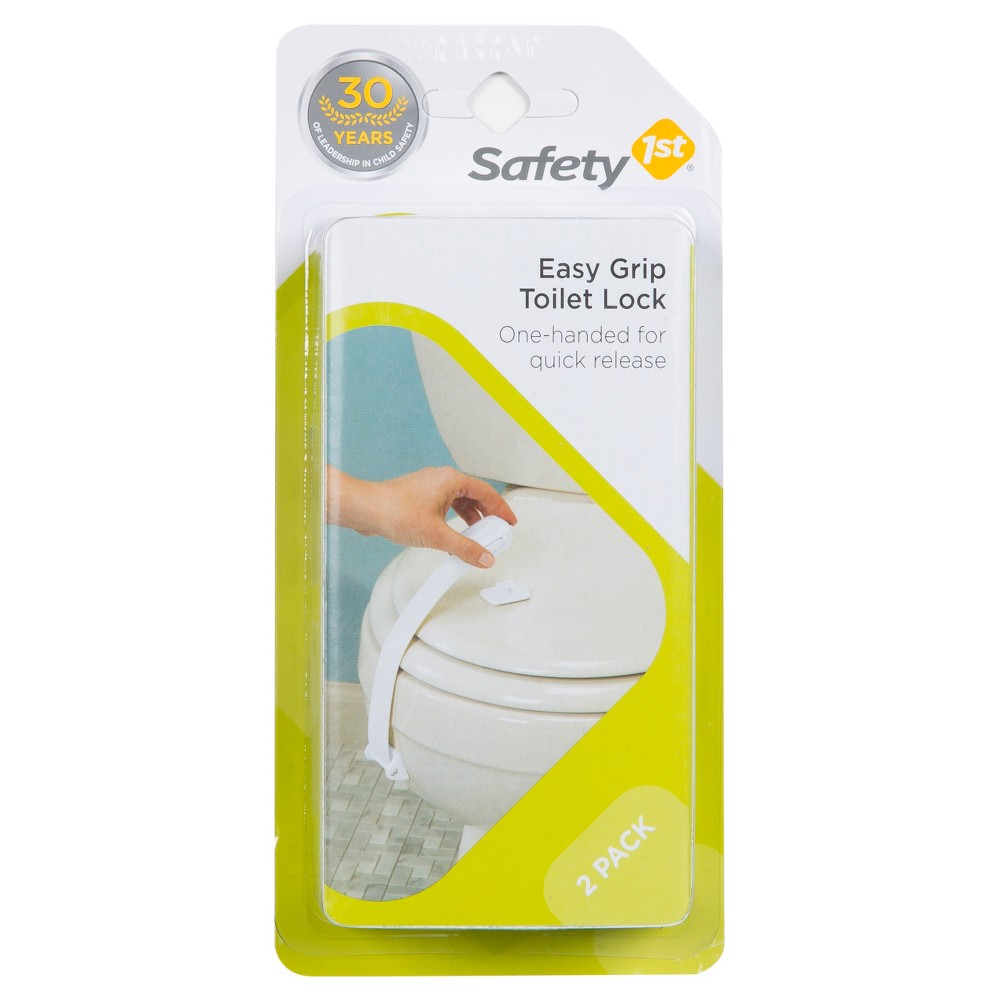 Safety 1st Easy Grip Toilet Lock - 2pk, White