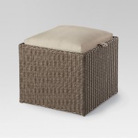 Threshold Heatherstone Wicker Patio Ottoman Only 71 99