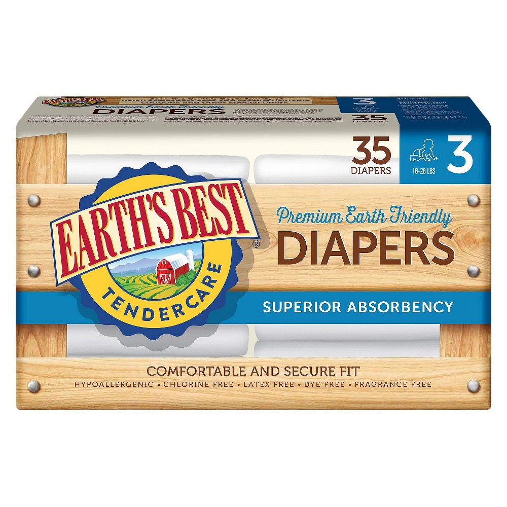 UPC 023923050402 Earth's Best Tender Care Diapers Jumbo Pack Size 3