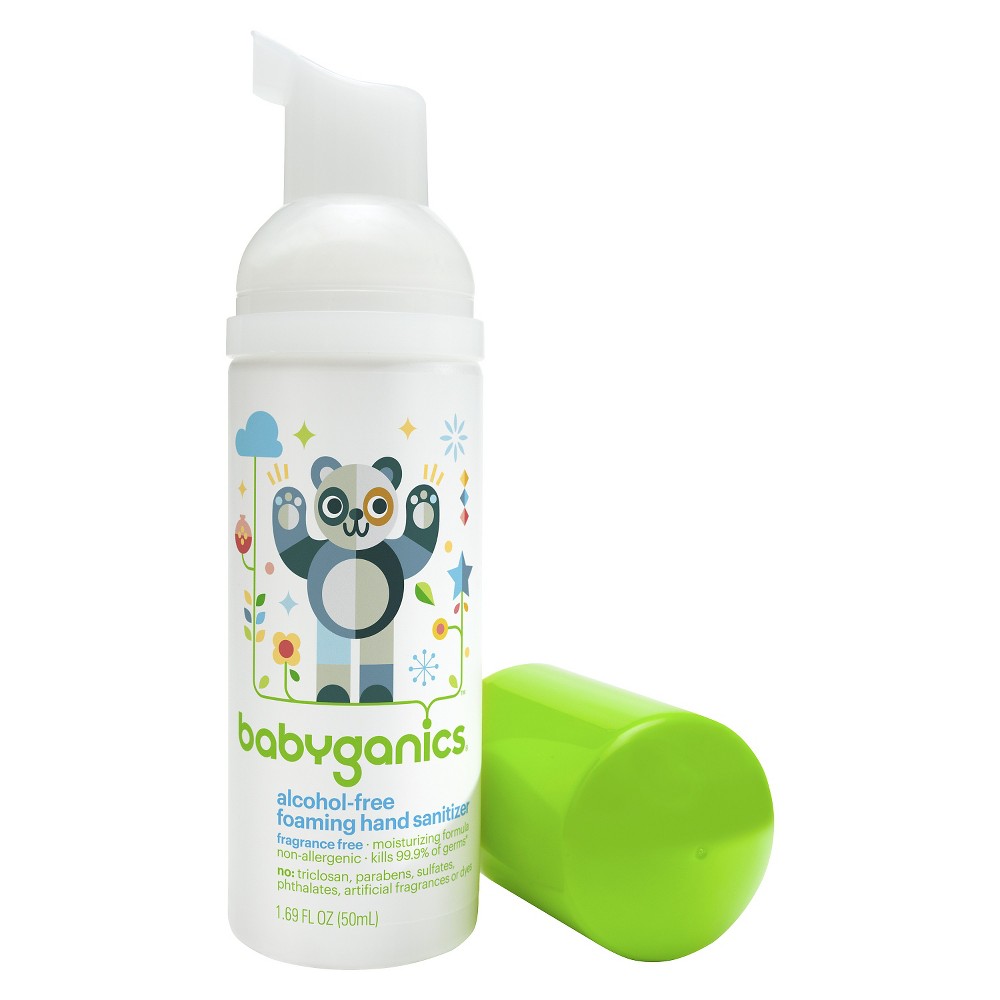 UPC 813277010036 product image for Babyganics Alcohol-Free On-The-Go Foaming Hand Sanitizer, Fragrance Free - 1.69o | upcitemdb.com