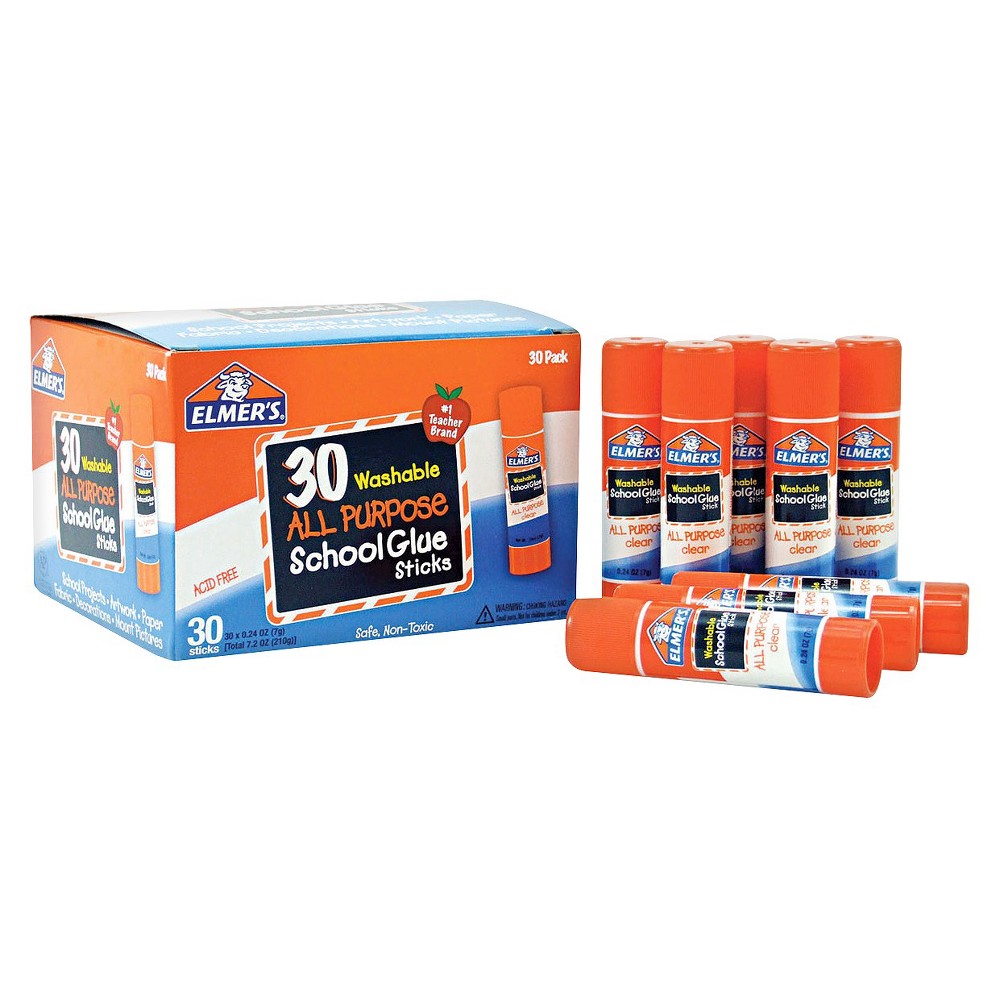 Elmer's .24 oz Washable School Glue Sticks  30/Box