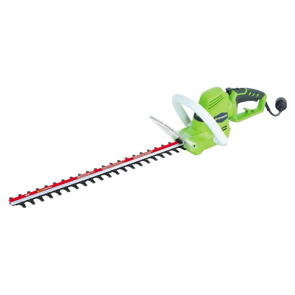Greenworks 4.0 amp 22" Electric Rotating Handle Hedge Trimmer, Green
