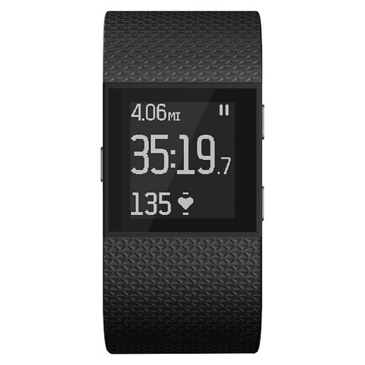 Fitbit Surge Fitness Watch with Heart Rate Monitor Large - Black ...