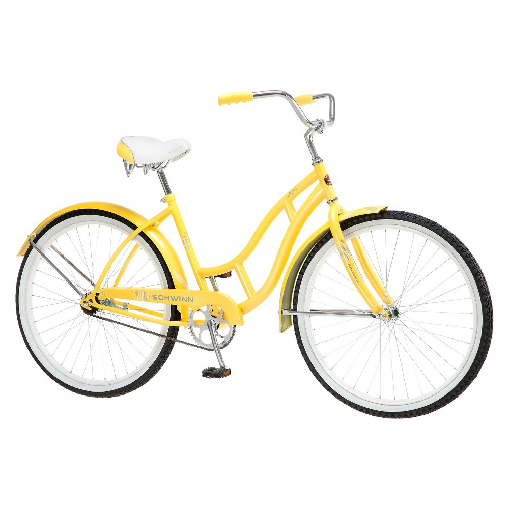 UPC 386754973686 Schwinn Women s Legacy 26 Cruiser Bike Yellow upcitemdb