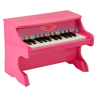 Melissa & Doug Learn-to-Play Pink Piano With 25 Keys and Color-Coded Songbook