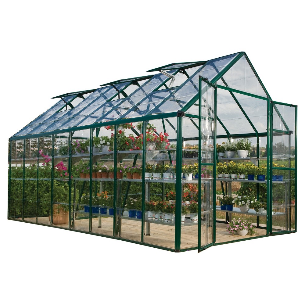 Palram Snap & Grow 8 Series Hobby Greenhouse - Green (8 x 16 x 7)